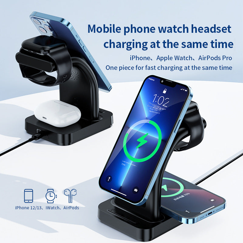 3 in 1 Desktop Charging Station iPhone Samsung Mobile Phone Wireless Charger