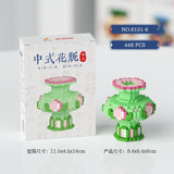 Chinesisch blau und weiße porzellanvase nationale Flut Wohnzimmer Dekoration kleine Partikel Kinder Puzzle Bausteine ​​Spielzeuggeschenk