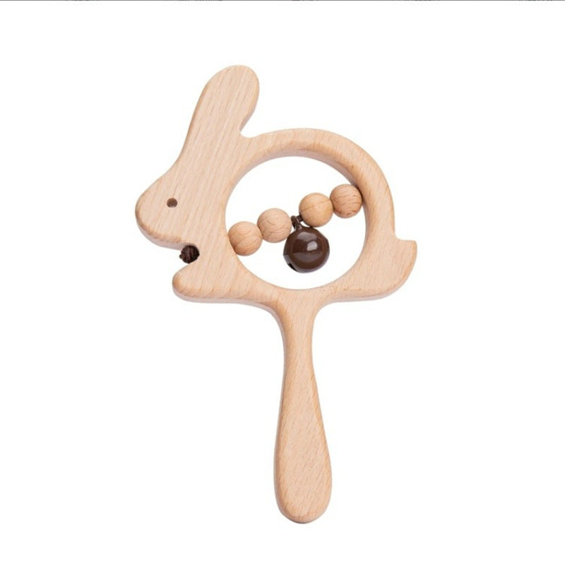 Baby Hand Grasp Rattles DIY Soothing Wooden Toys