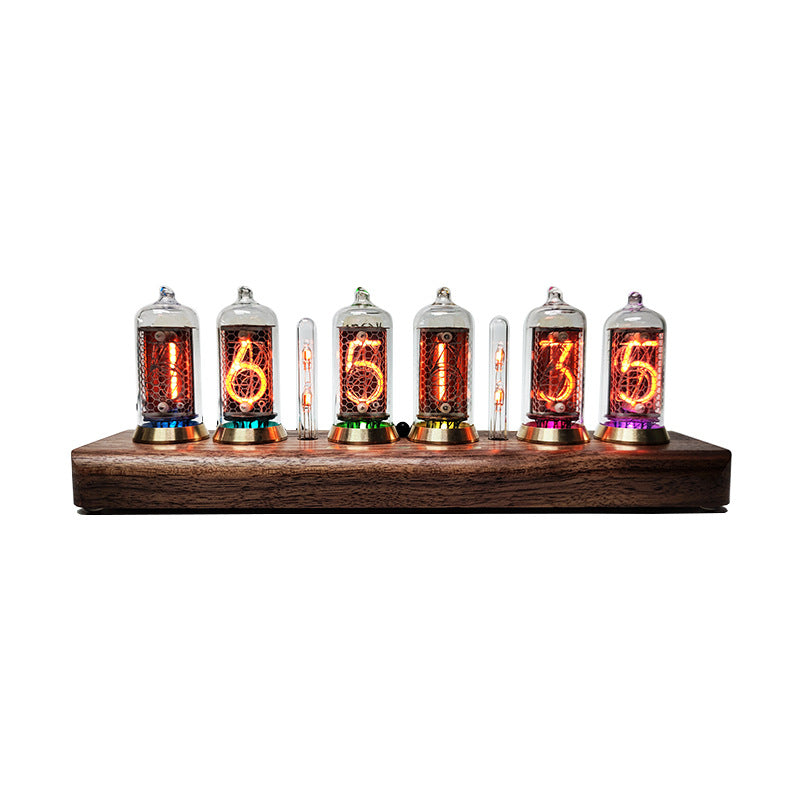 Originaler Walnusskreativdesktop ehemalige Sowjetunion in8-2 und in8 Bluetooth kontrollierte Nixie Tube Clock Ornamente