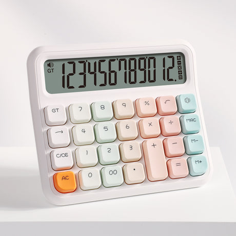 Girl Heart Large Screen Calculator Voice Cute Creative Macaron Color