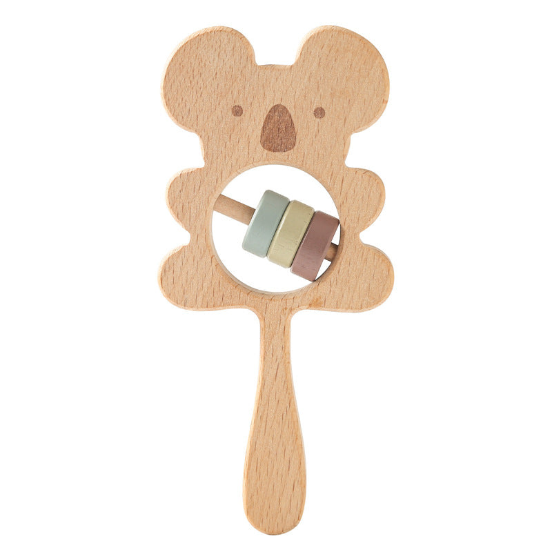 Baby Hand Grasp Rattles DIY Soothing Wooden Toys