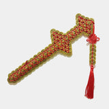 Kupfermünzenschwert, Gold und Silberschwert, dekorative Ornamente, fünf Kaisermünzen, Kupfermünzen Geschenke