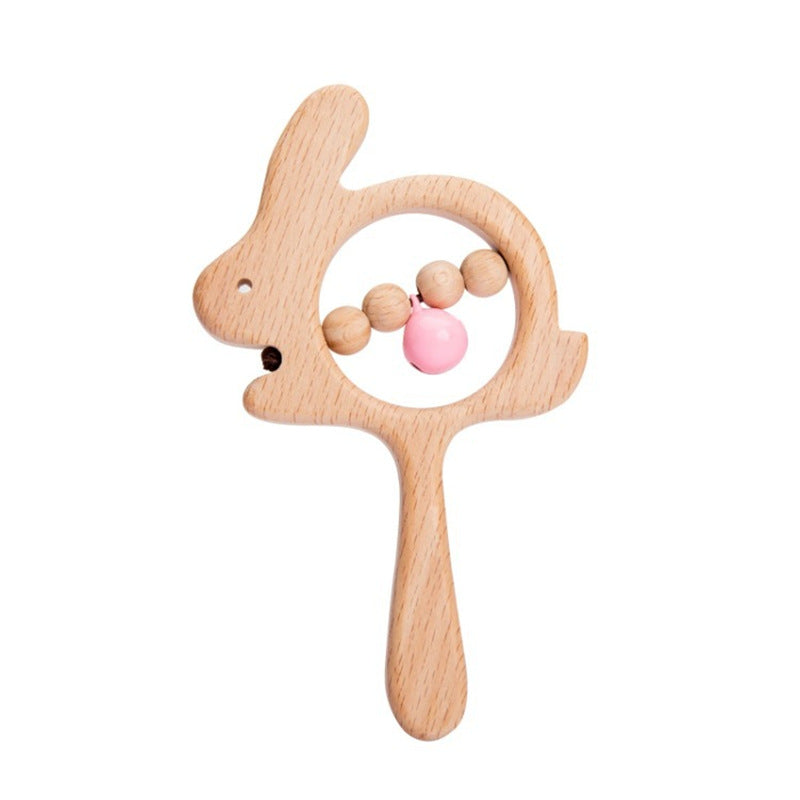 Baby Hand Grasp Rattles DIY Soothing Wooden Toys
