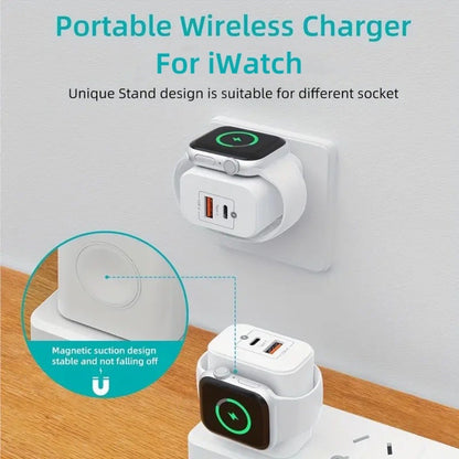 Suitable for Apple watch, wireless charger, iwatch magnetic charging, A-port, C-port, iPhone, DP fast charger