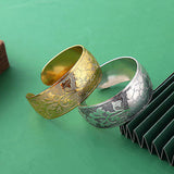 Peony Flower Silver Cuff Bracelet Floral Bracelet for Women Gift-3