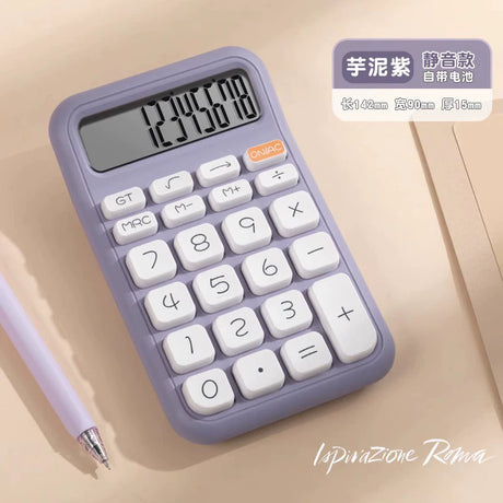 Transparent gradient color small multi-function commercial mechanical key calculator financial accounting office dedicated computer