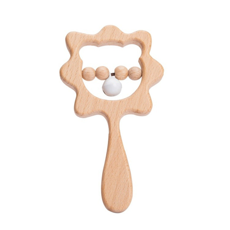 Baby Hand Grasp Rattles DIY Soothing Wooden Toys