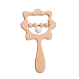 Baby Hand Grasp Rattles DIY Soothing Wooden Toys
