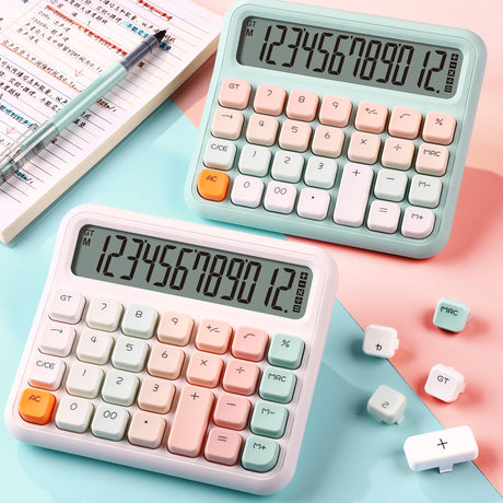 Girl Heart Large Screen Calculator Voice Cute Creative Macaron Color