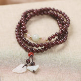 Vintage Garnet Wrap Bracelet for Women Natural Garnet Beaded Bracelet-4