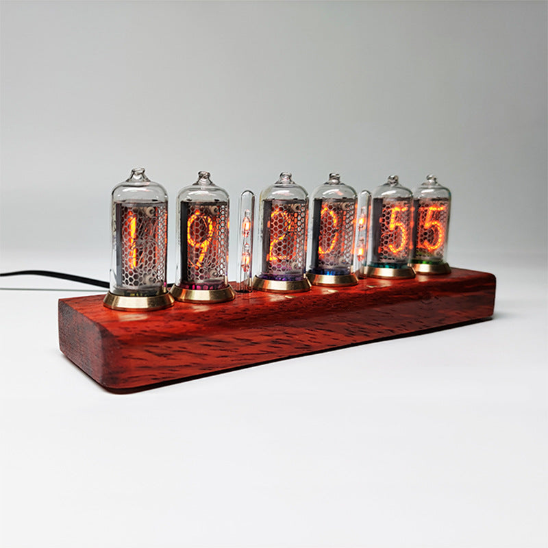 Originaler Walnusskreativdesktop ehemalige Sowjetunion in8-2 und in8 Bluetooth kontrollierte Nixie Tube Clock Ornamente