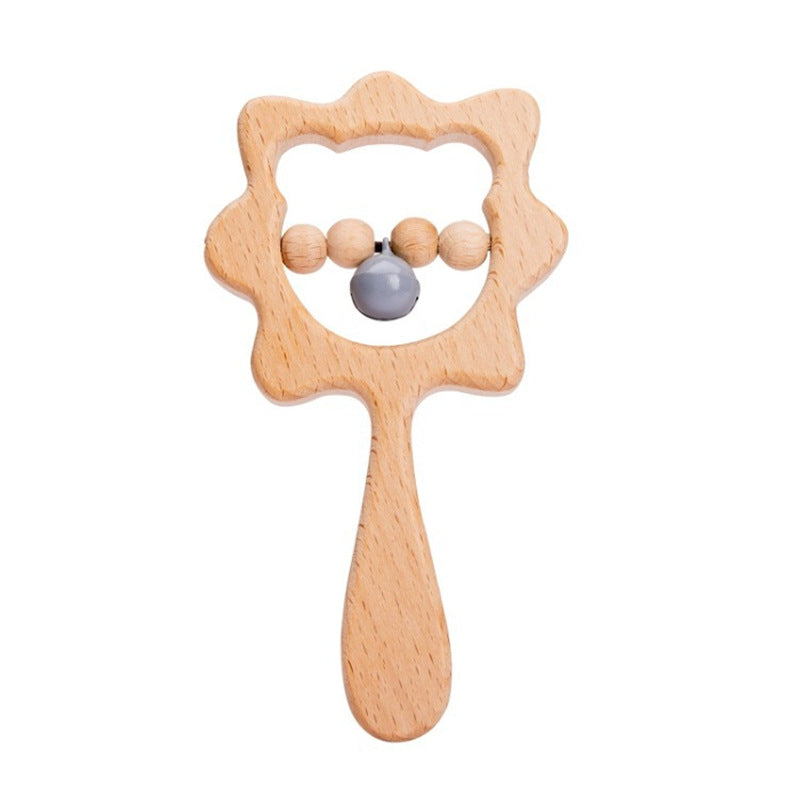 Baby Hand Grasp Rattles DIY Soothing Wooden Toys