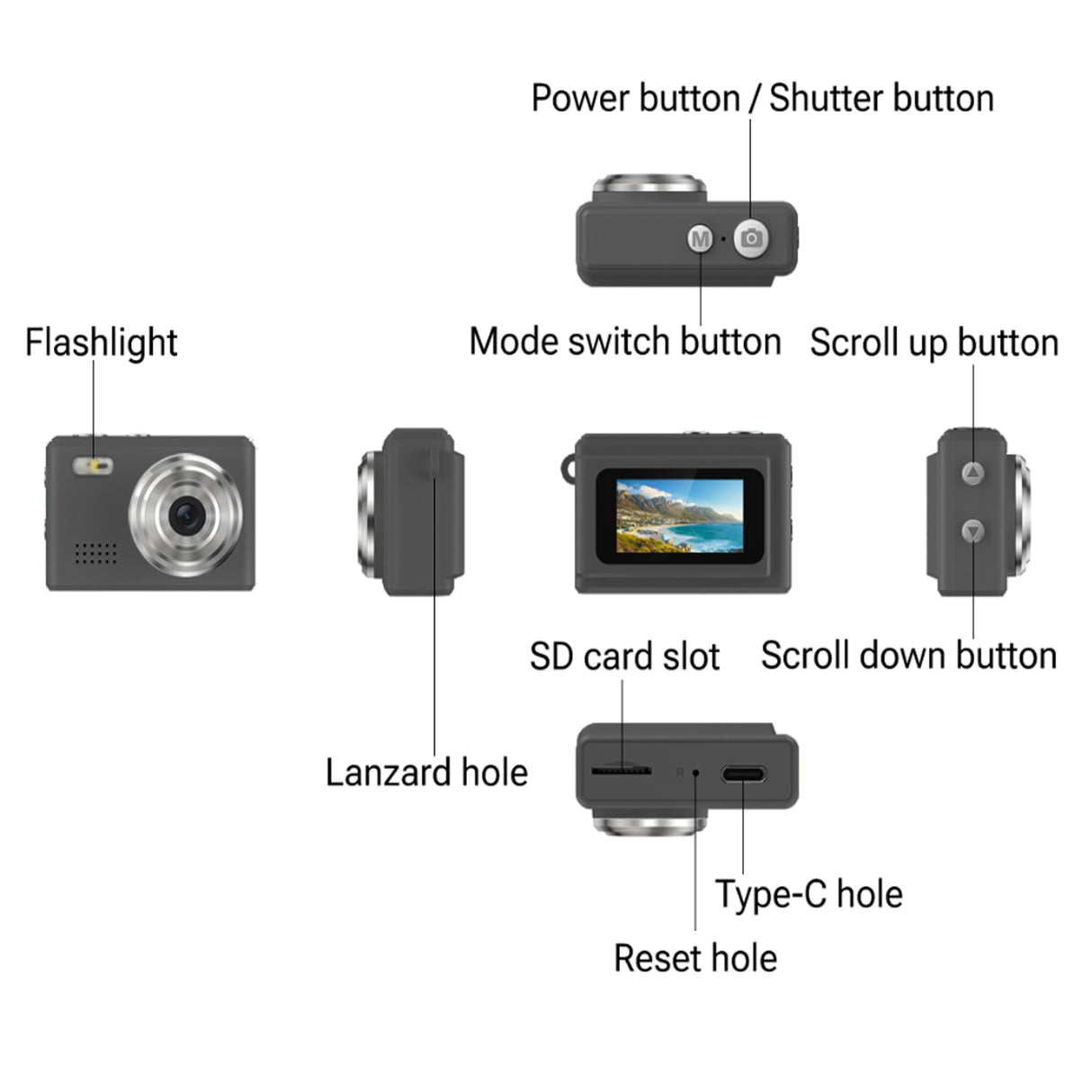 Black Mini Camera – 1080P Tiny HD Recorder for Everyday Use