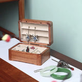 Pear Solid Wood Small Jewelry Storage Box-1