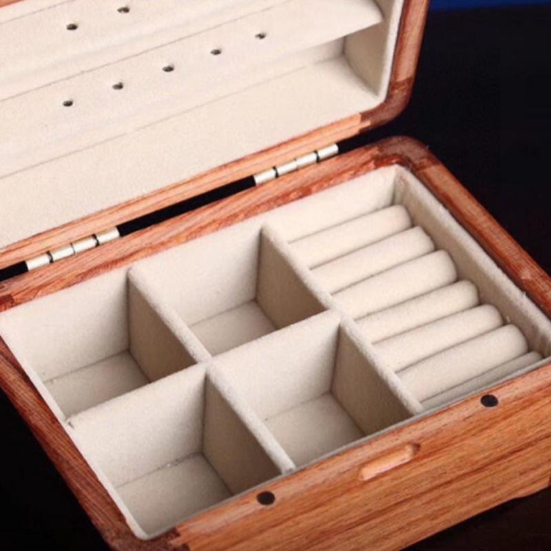 Pear Solid Wood Small Jewelry Storage Box-4
