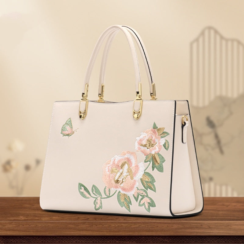 Peony Butterfly Fashion Embroidery Bag-2