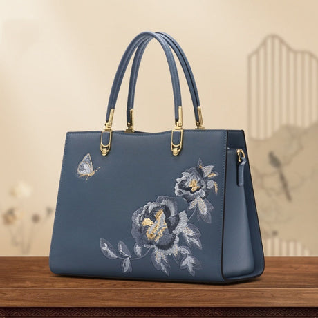 Peony Butterfly Fashion Embroidery Bag-4