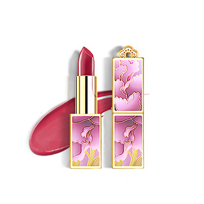 Lipstick-Peony Series 3D Printed Tattoos Bean Paste Red-1