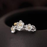 Plum Blossom Silver Jewelry Earrings-4