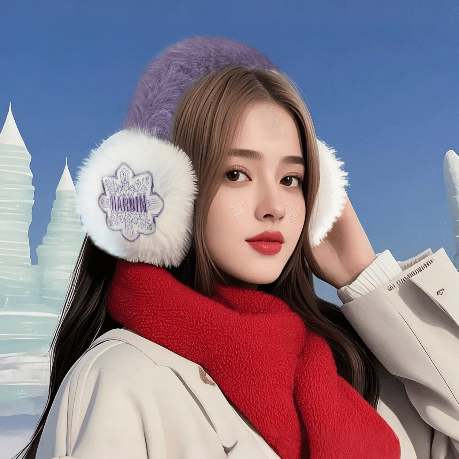 Purple Limited Edition Ice and Snow Winter Earmuffs-3