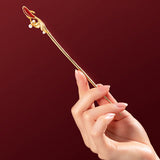 Red Agate Koi Hairpin-3