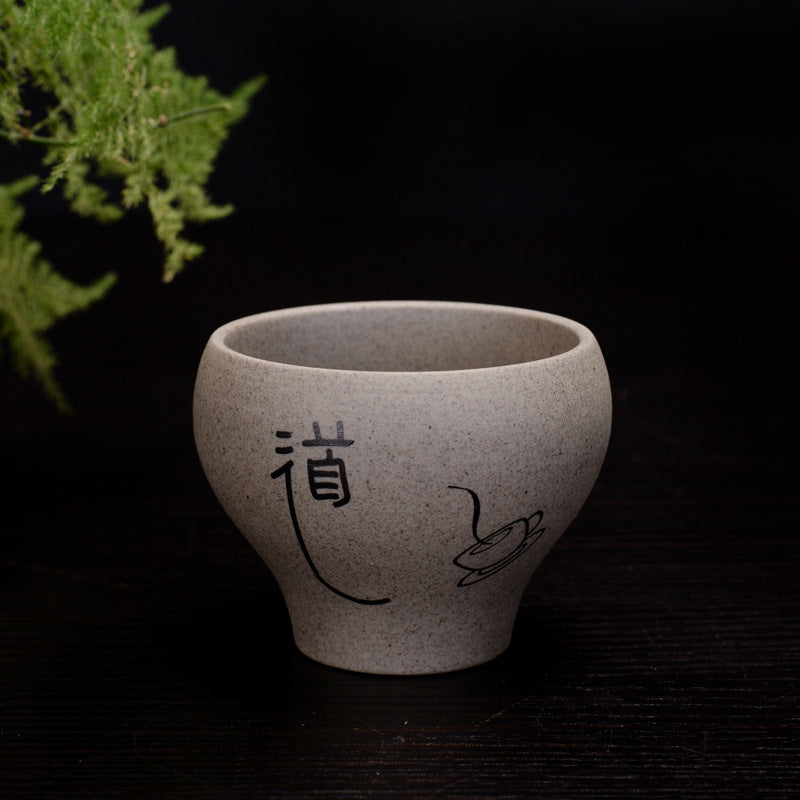 Retro Bowl Stoneware Tea Cup Large Ceramic Creative Single-4