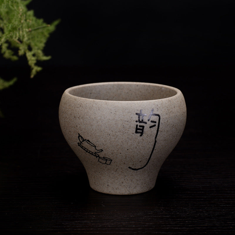 Retro Bowl Stoneware Tea Cup Large Ceramic Creative Single-5