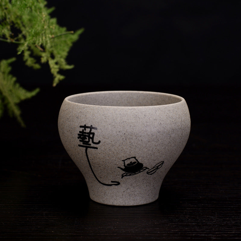 Retro Bowl Stoneware Tea Cup Large Ceramic Creative Single-6