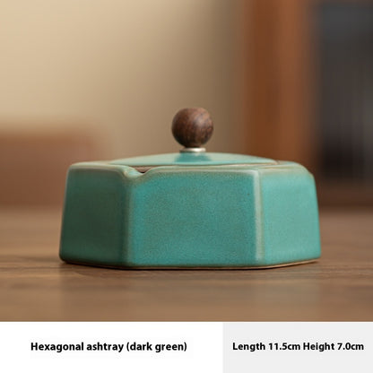 Retro Prevent Fly Ash Hexagonal Ashtray-8