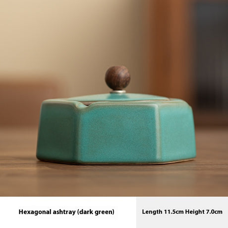 Retro Prevent Fly Ash Hexagonal Ashtray-8