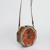 Retro Women Printed Shoulder Octagonal Bag Crossbody Bag-6