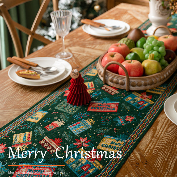 Christmas Decoration Table Runner – Festive Decoration for Holiday Dining & Living Room