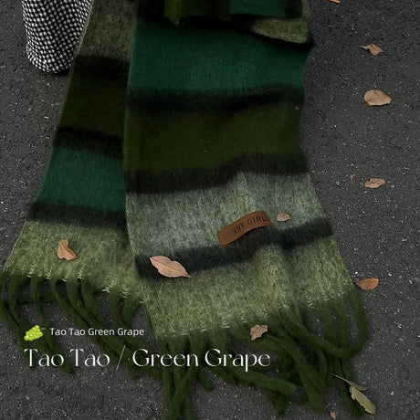 2026 Christmas Scarf Cozy Korean Style Winter Shawl Gift