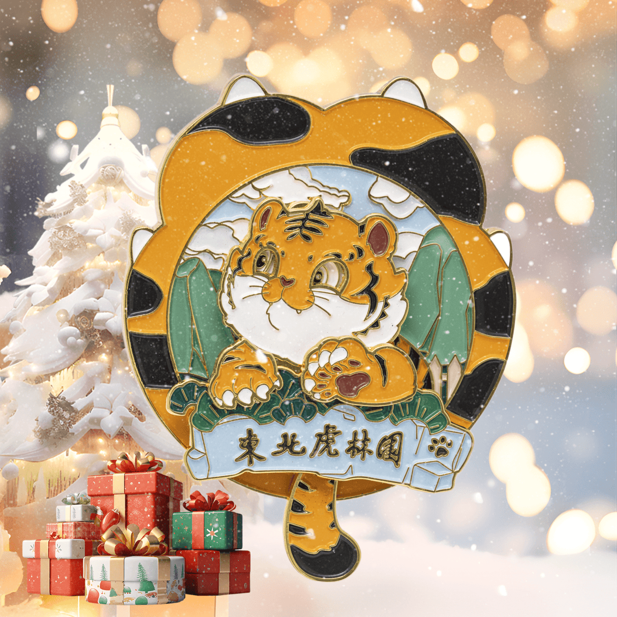 Siberian Tiger Park Interactive Fridge Magnet AR Version-2