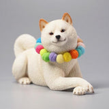 Simulation Horizontal Shiba Inu Car Decoration-3