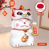 Solar Nodding Lucky Cat Car Decoration Ornament-1