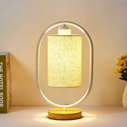 Solid Wood Fabric Retro Night Light-3