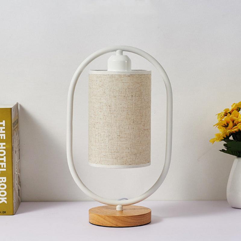 Solid Wood Fabric Retro Night Light-5