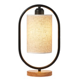 Solid Wood Fabric Retro Night Light-7