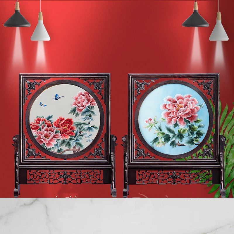 Suzhou Silk Hand Embroidery Art Handicraft Desktop Screen Ornaments-10