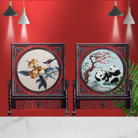 Suzhou Silk Hand Embroidery Art Handicraft Desktop Screen Ornaments-14