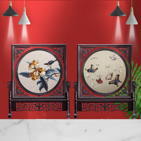 Suzhou Silk Hand Embroidery Art Handicraft Desktop Screen Ornaments-3