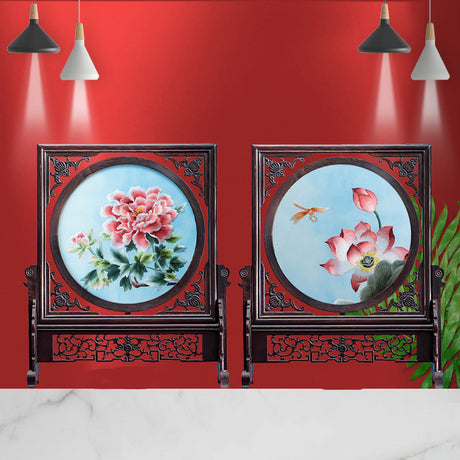 Suzhou Silk Hand Embroidery Art Handicraft Desktop Screen Ornaments-5