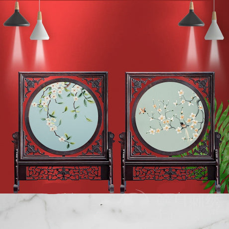 Suzhou Silk Hand Embroidery Art Handicraft Desktop Screen Ornaments-7
