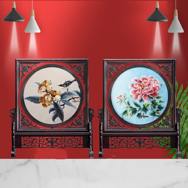 Suzhou Silk Hand Embroidery Art Handicraft Desktop Screen Ornaments-8