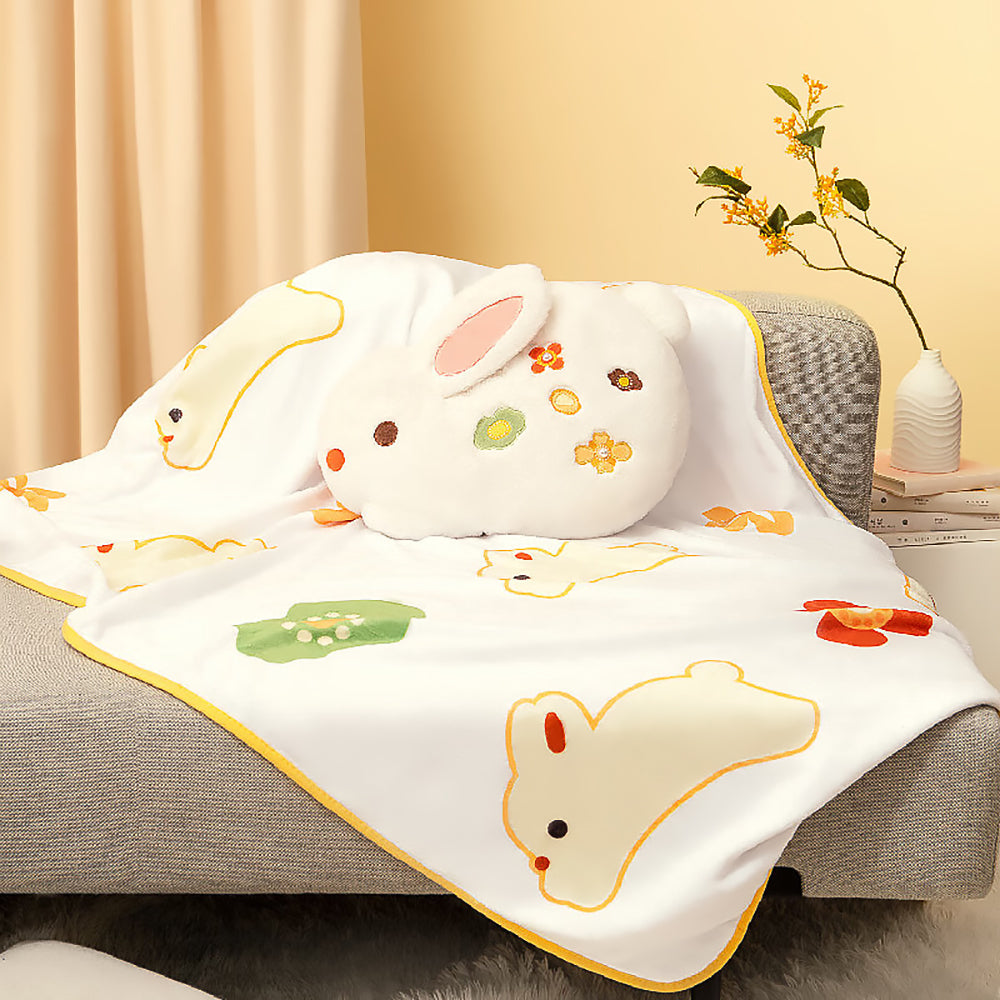 Treasure Rabbit Blanket Pillow