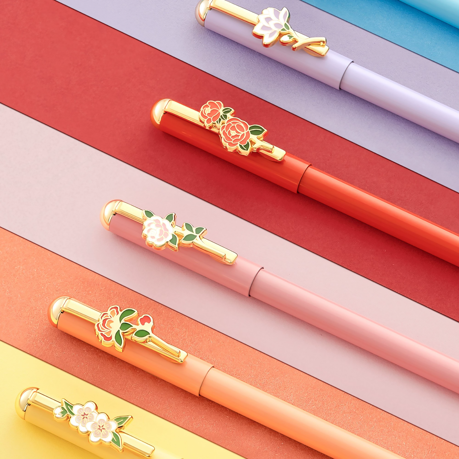 Twelve Flower Gods Gel Pens: Writing Tools Infused with Oriental Style-2