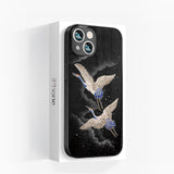 Two Cranes iPhone Series MagSafe Magnetic Phone Case-1