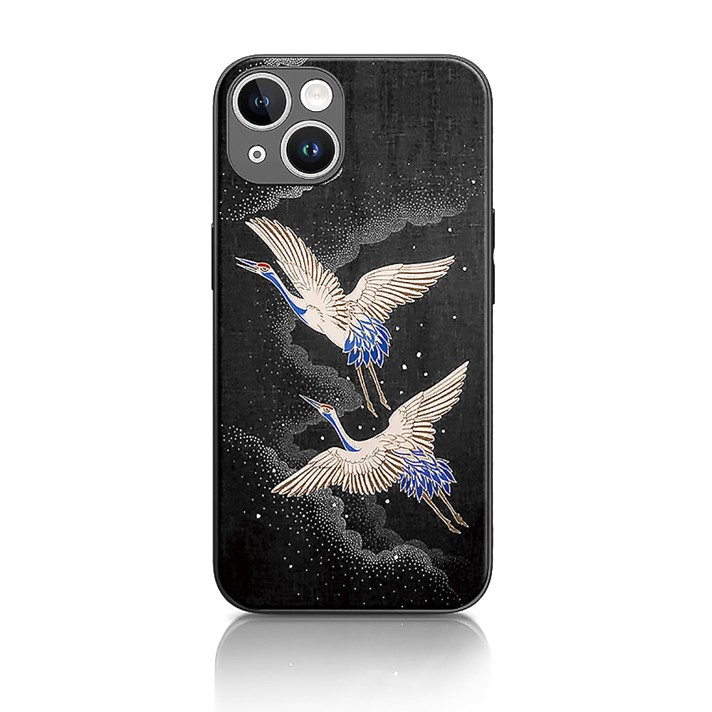 Two Cranes iPhone Series MagSafe Magnetic Phone Case-2